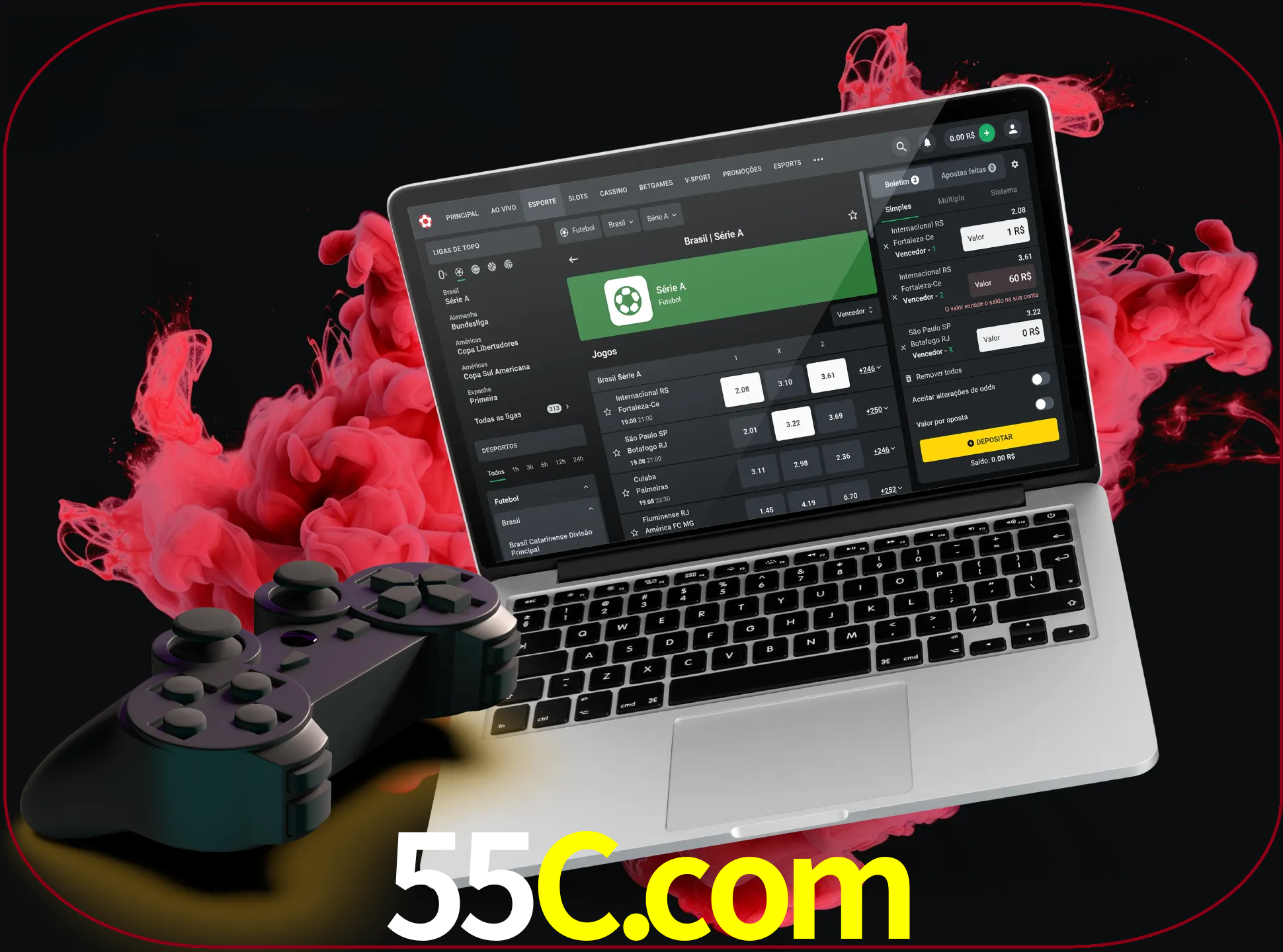Visite a secção especial de jogos de vídeo em 55c para descobrir em que jogos pode apostar e ganhar muito dinheiro.